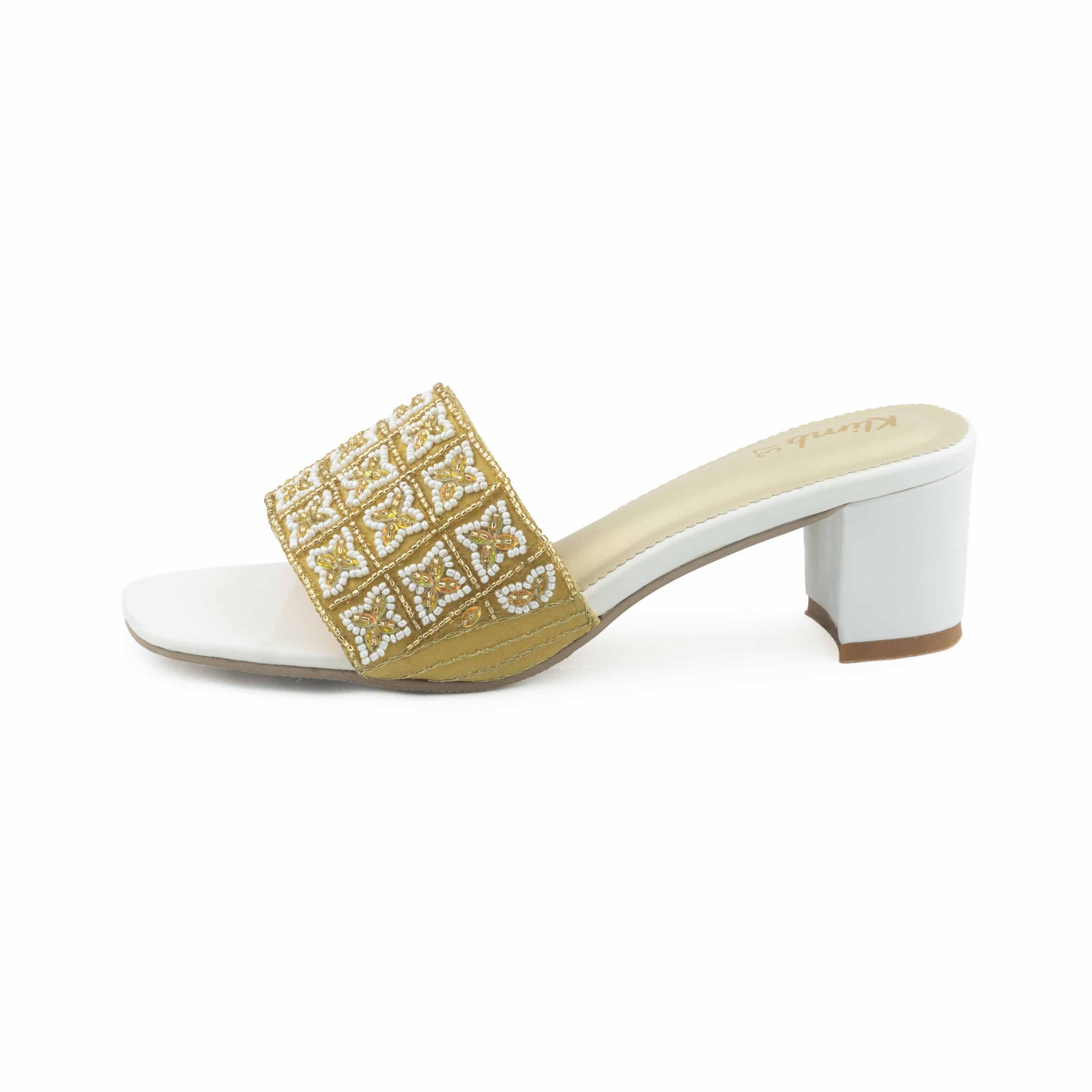 Helen Ladies Block Heel - Golden