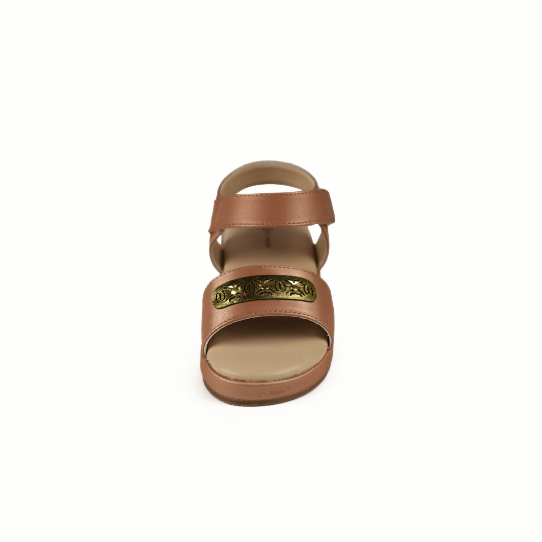 Olivia Kids Belt Sandal -  Dark Brown