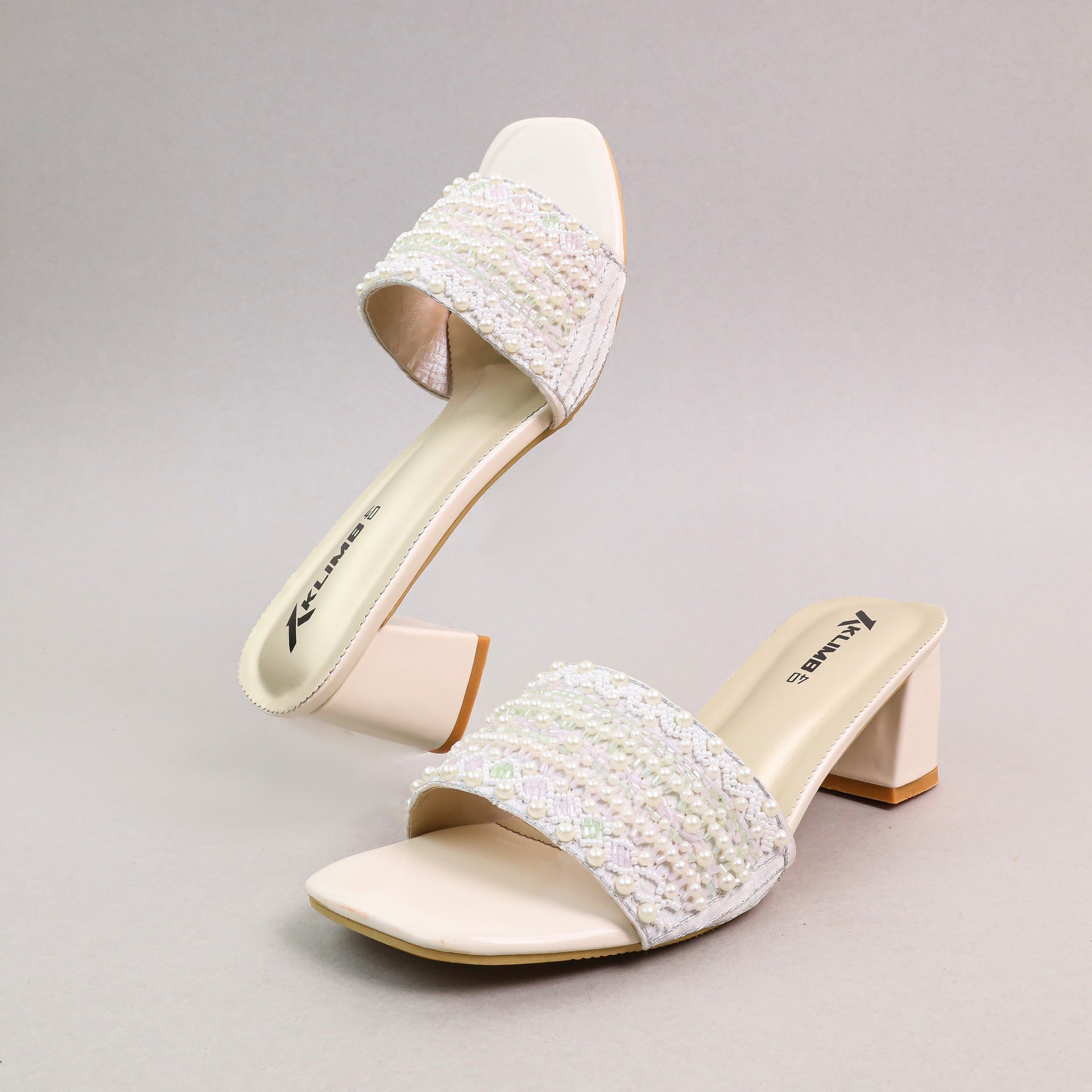 Pearl Ladies Block Heel