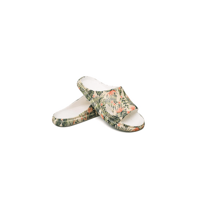 Ultra Soft Enigma- Leaf Print - White