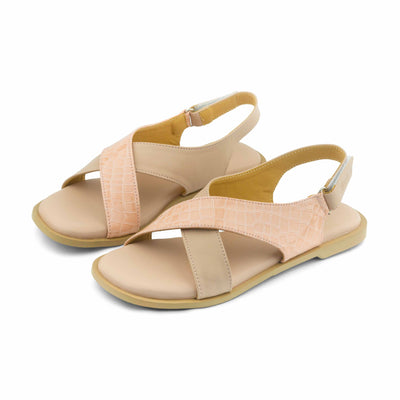 Viva Ladies Flat Sandal - Beige
