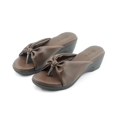 Rosie Ladies Mule Mid Heel- Chocolate