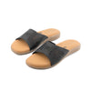 Femina Ladies Flat Sandal- Black