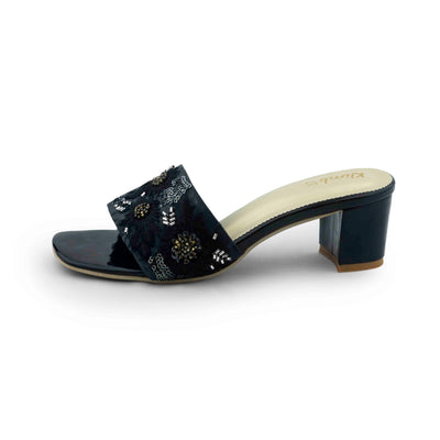 Nancy Ladies Block Heel - Black