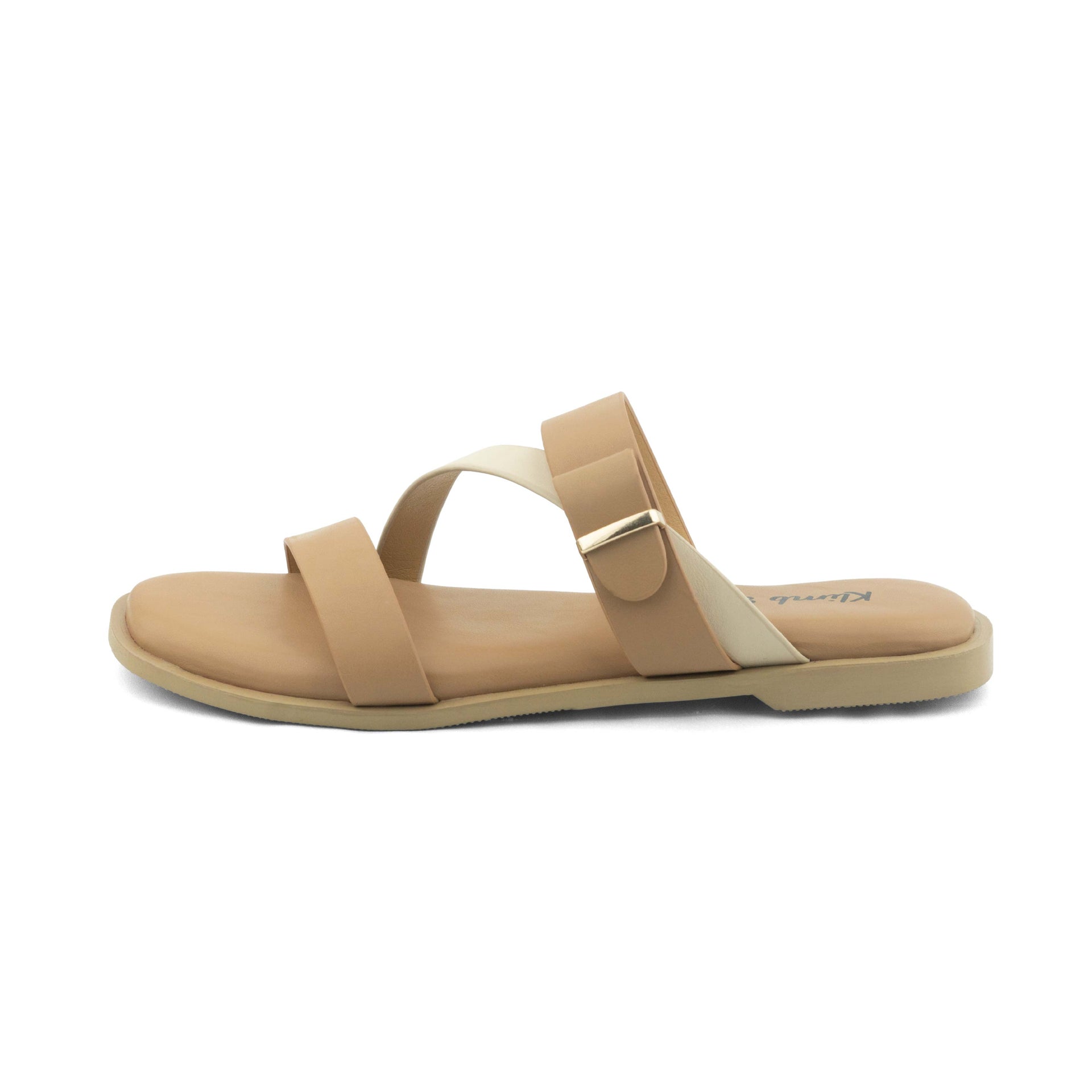 Velora Ladies Flat Sandal - Beige