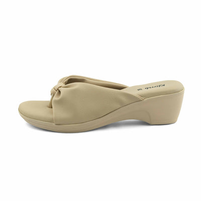 Rosie Ladies Mule Mid Heel- Beige