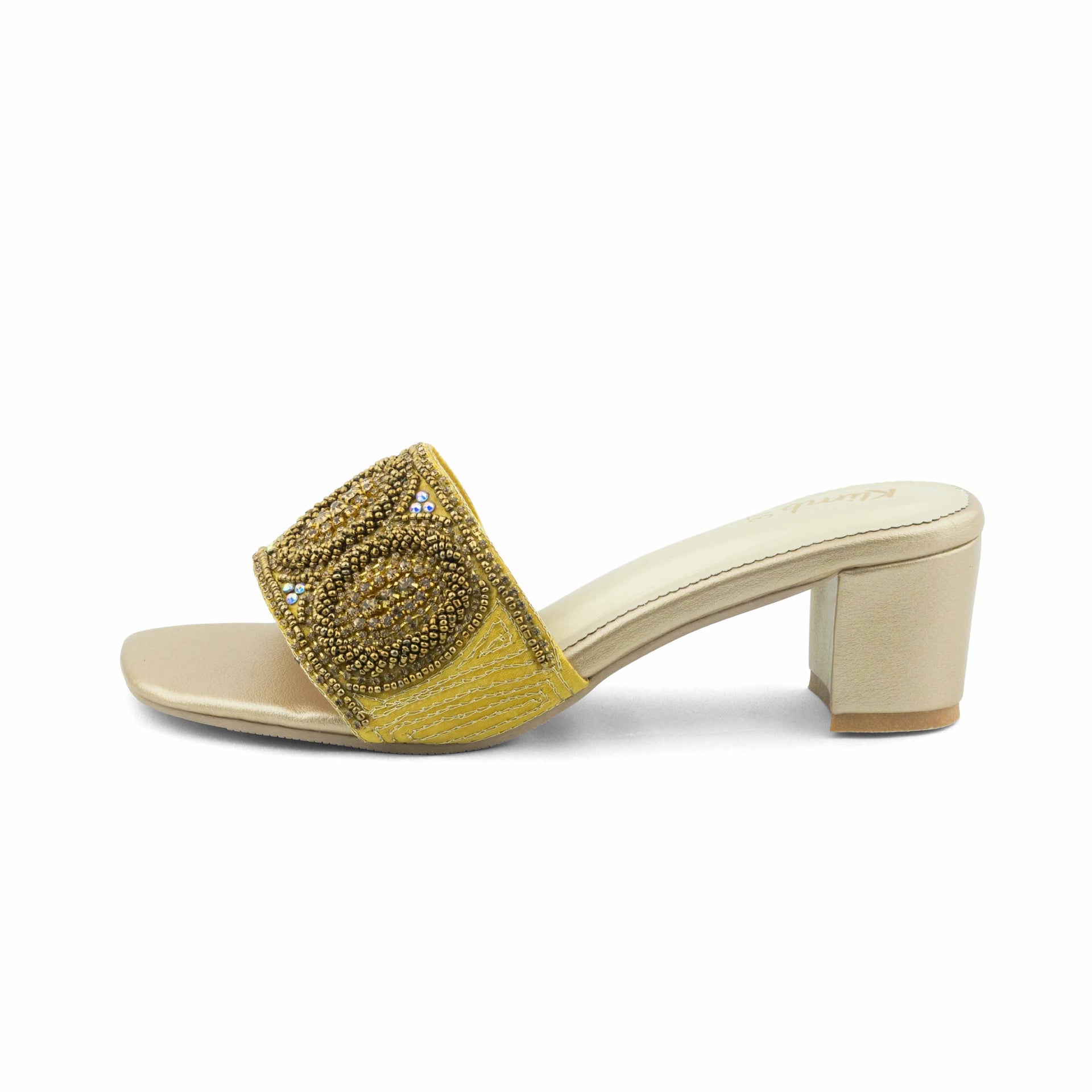 Opal Ladies Block Heel - Golden