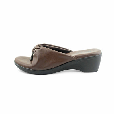 Rosie Ladies Mule Mid Heel- Chocolate