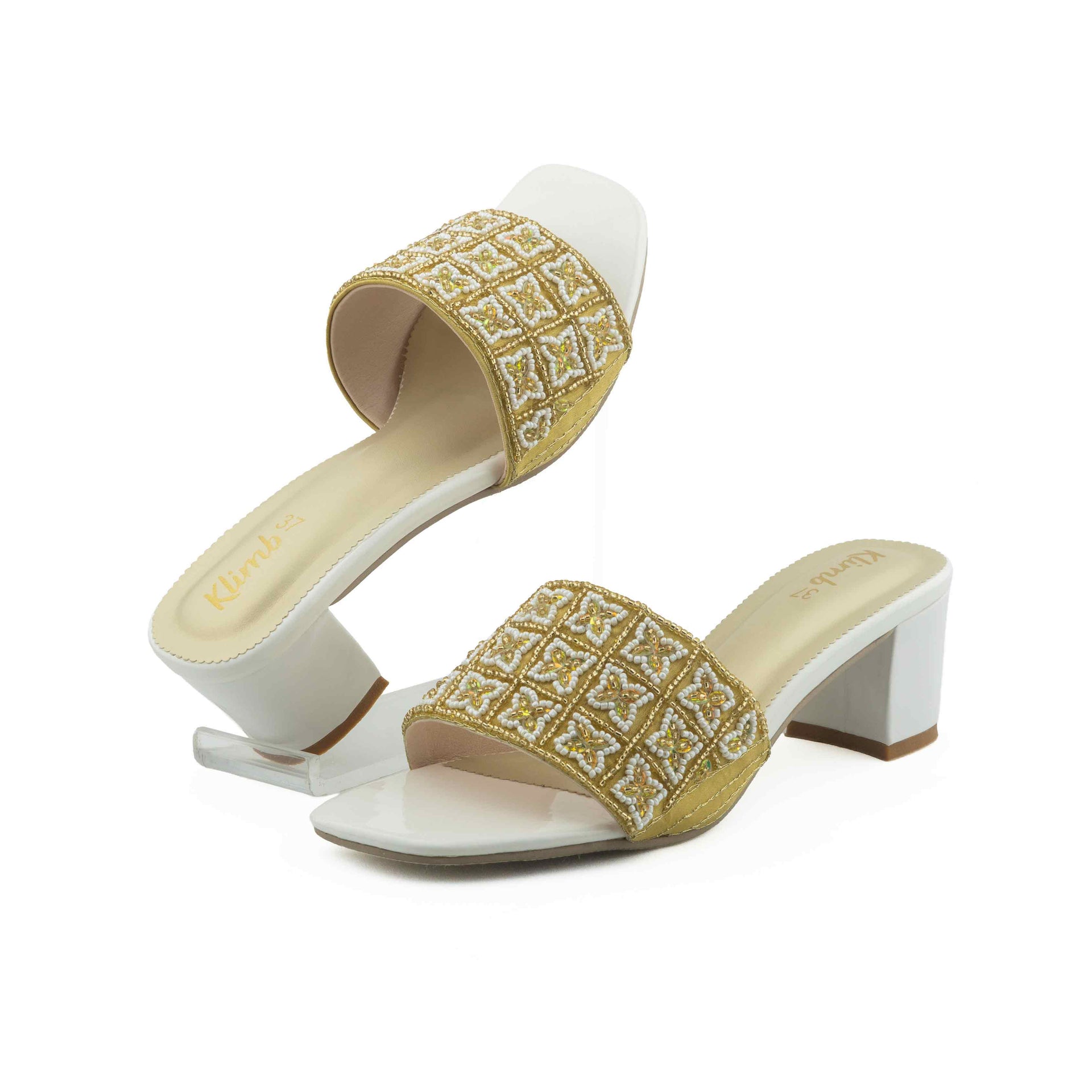 Helen Ladies Block Heel - Golden
