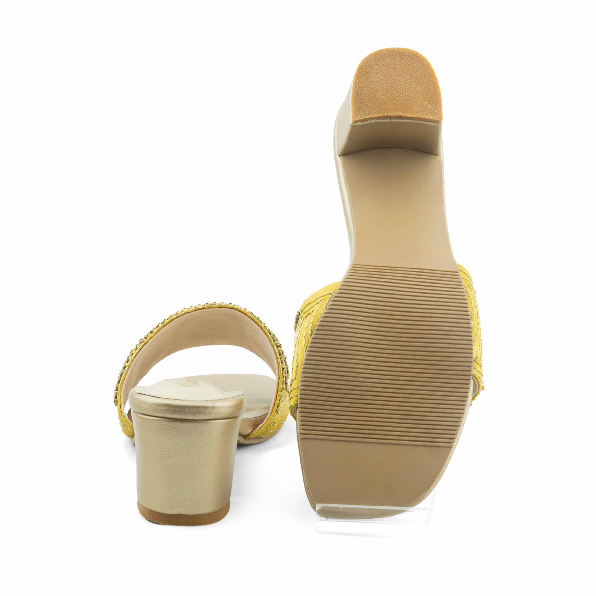 Opal Ladies Block Heel - Golden