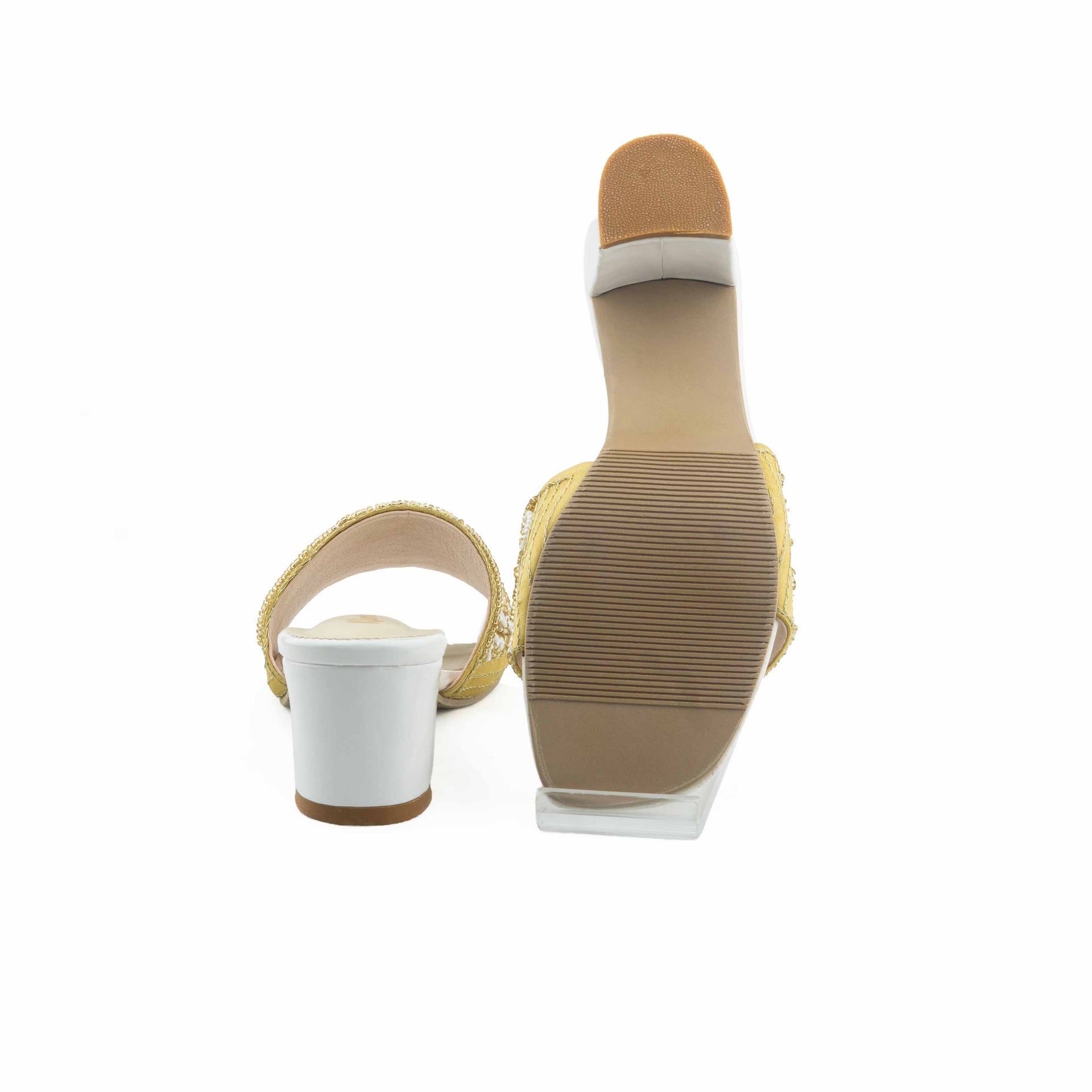 Helen Ladies Block Heel - Golden