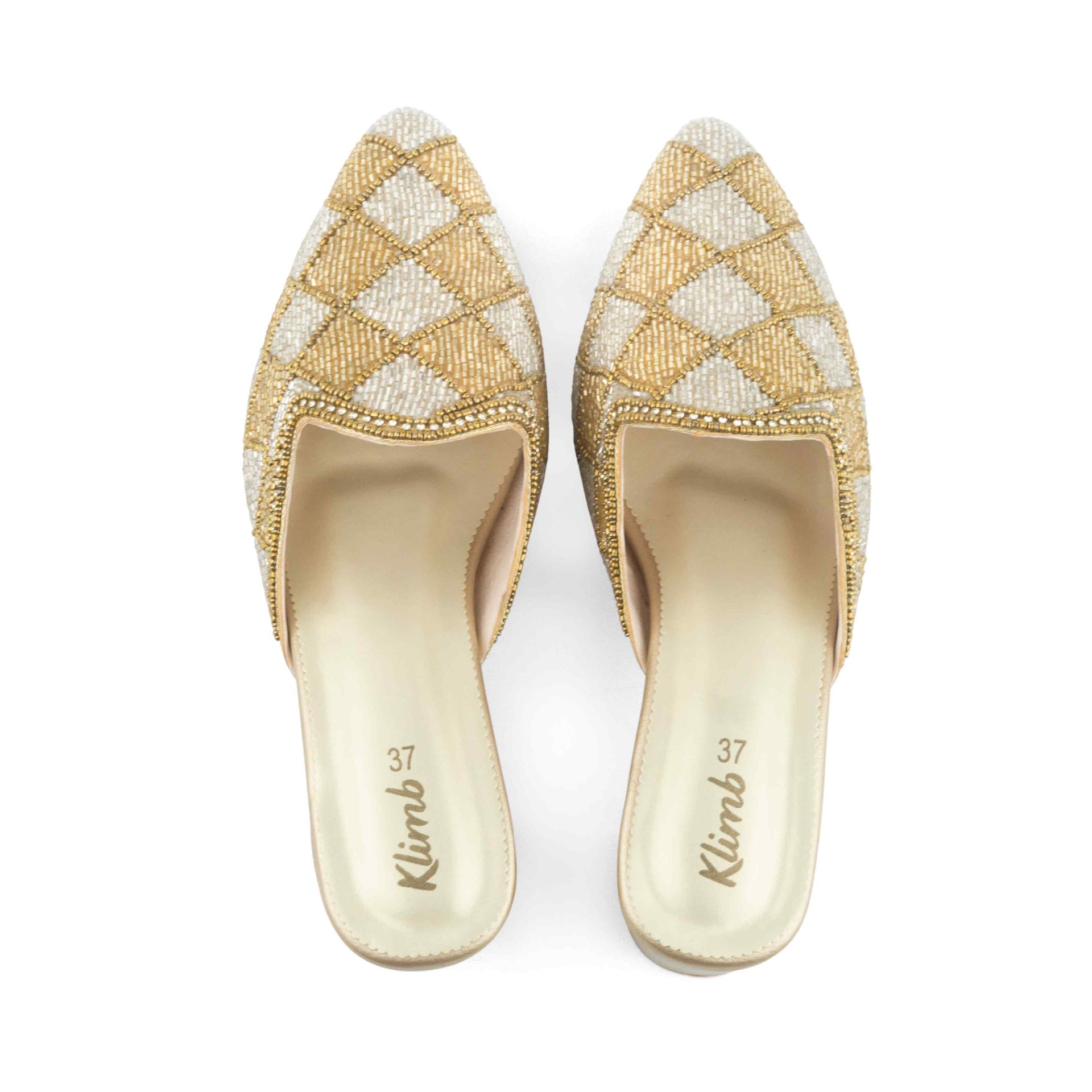 Tracy Ladies Mule Block Heel-Golden