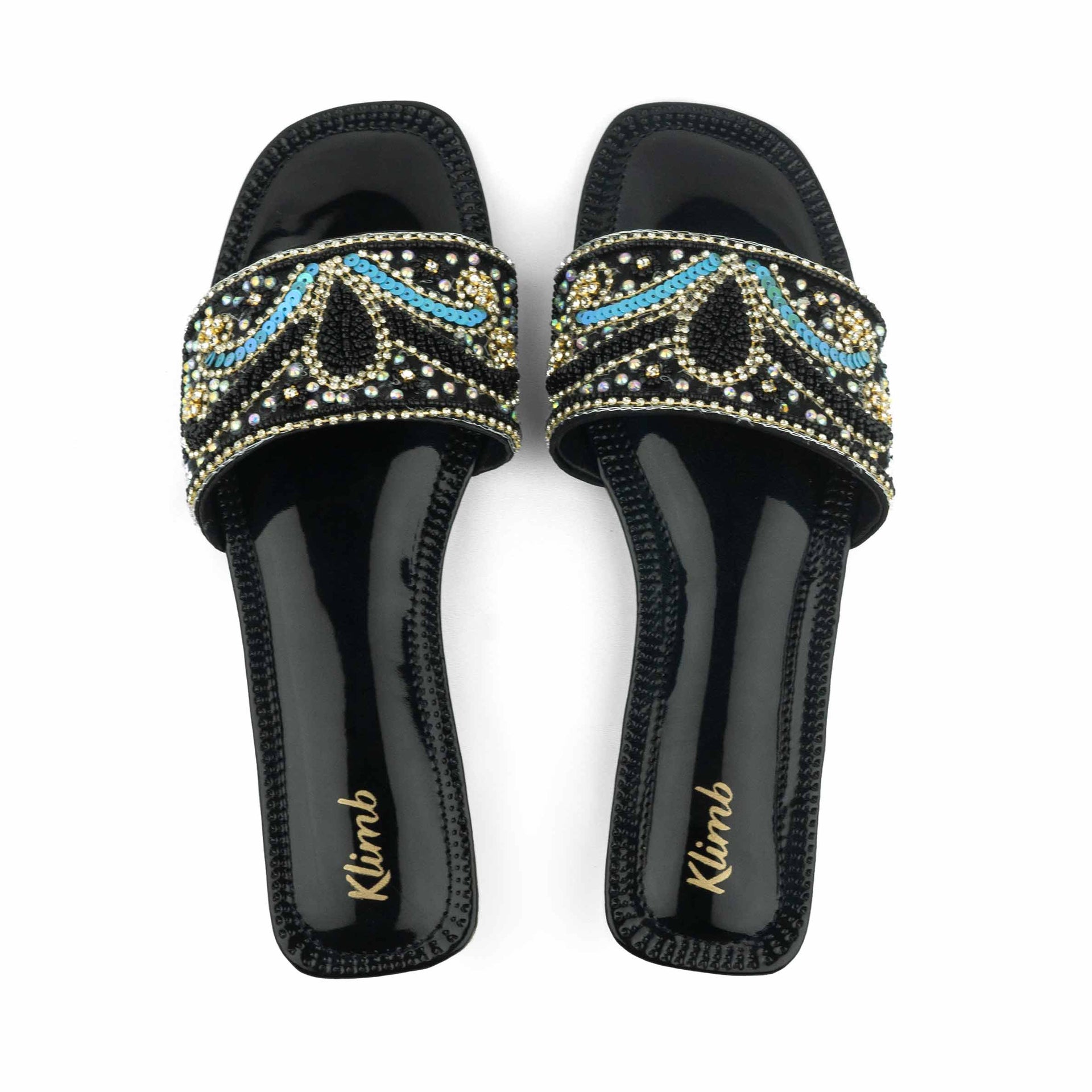 Vera Ladies Flat Sandal- Black