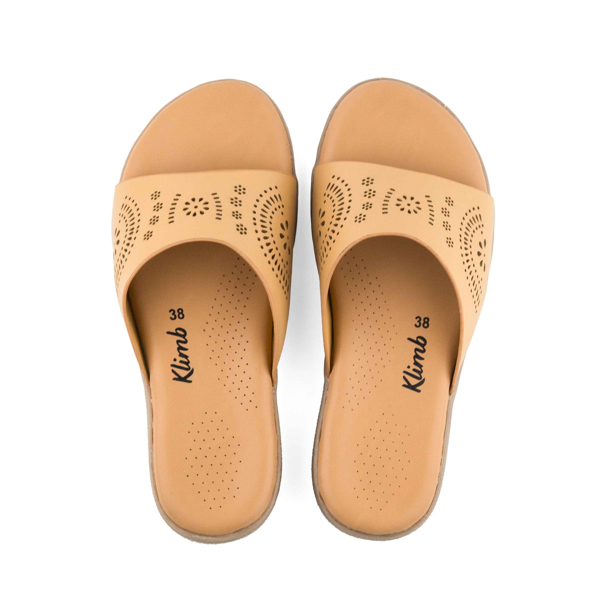 Femina Ladies Flat Sandal - Beige