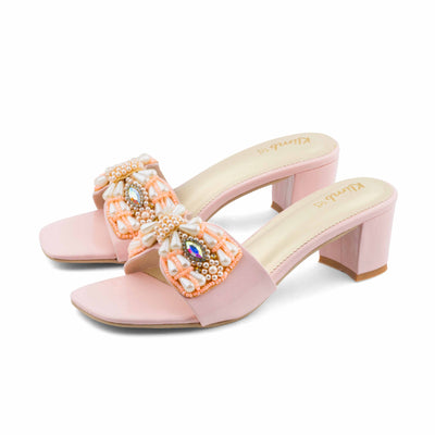 Freda Ladies Block Heel - Pink
