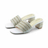 Novelty Ladies Block Heel - Cream