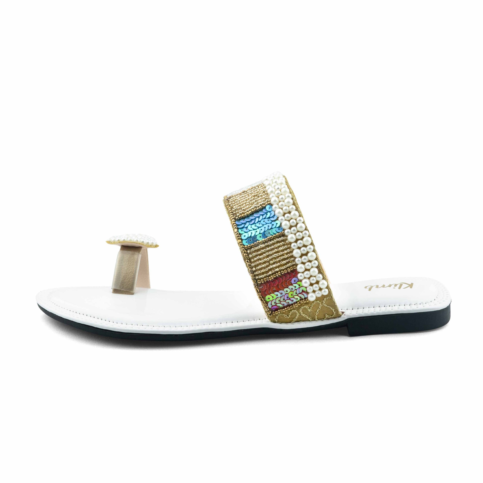 Ellen Ladies Flat Sandal - Beige