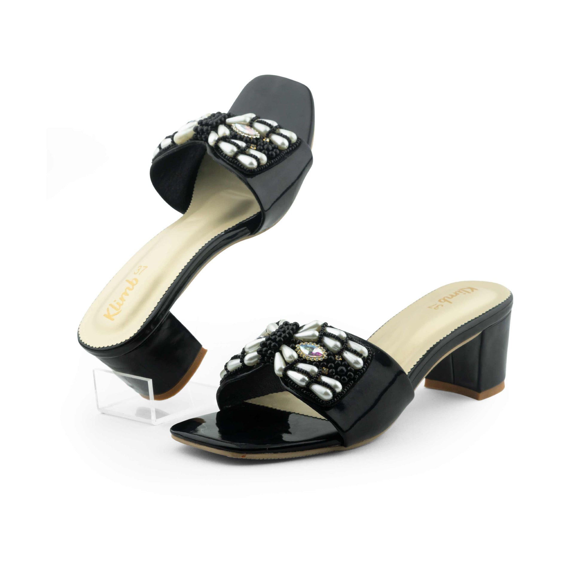 Freda Ladies Block Heel - Black