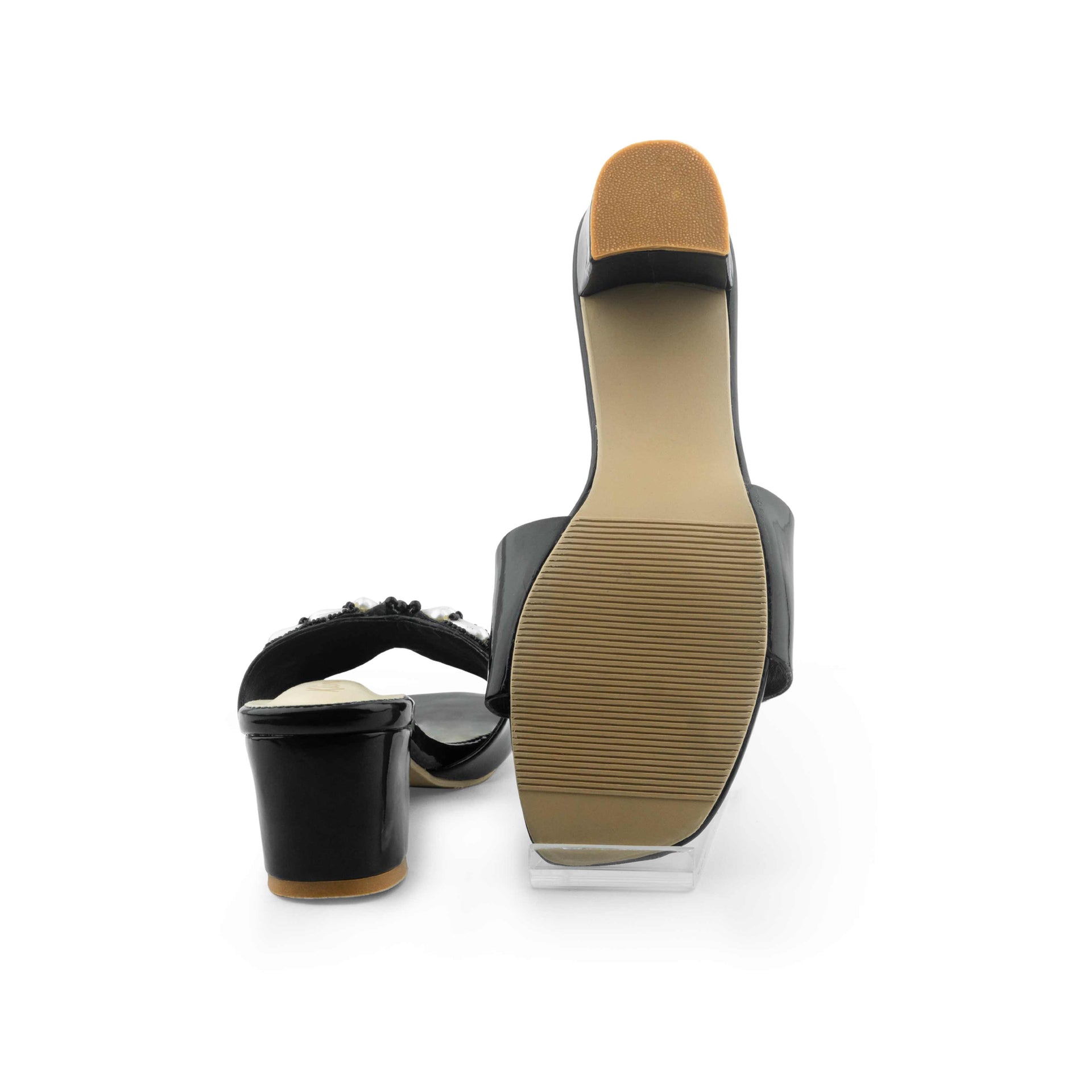 Freda Ladies Block Heel - Black