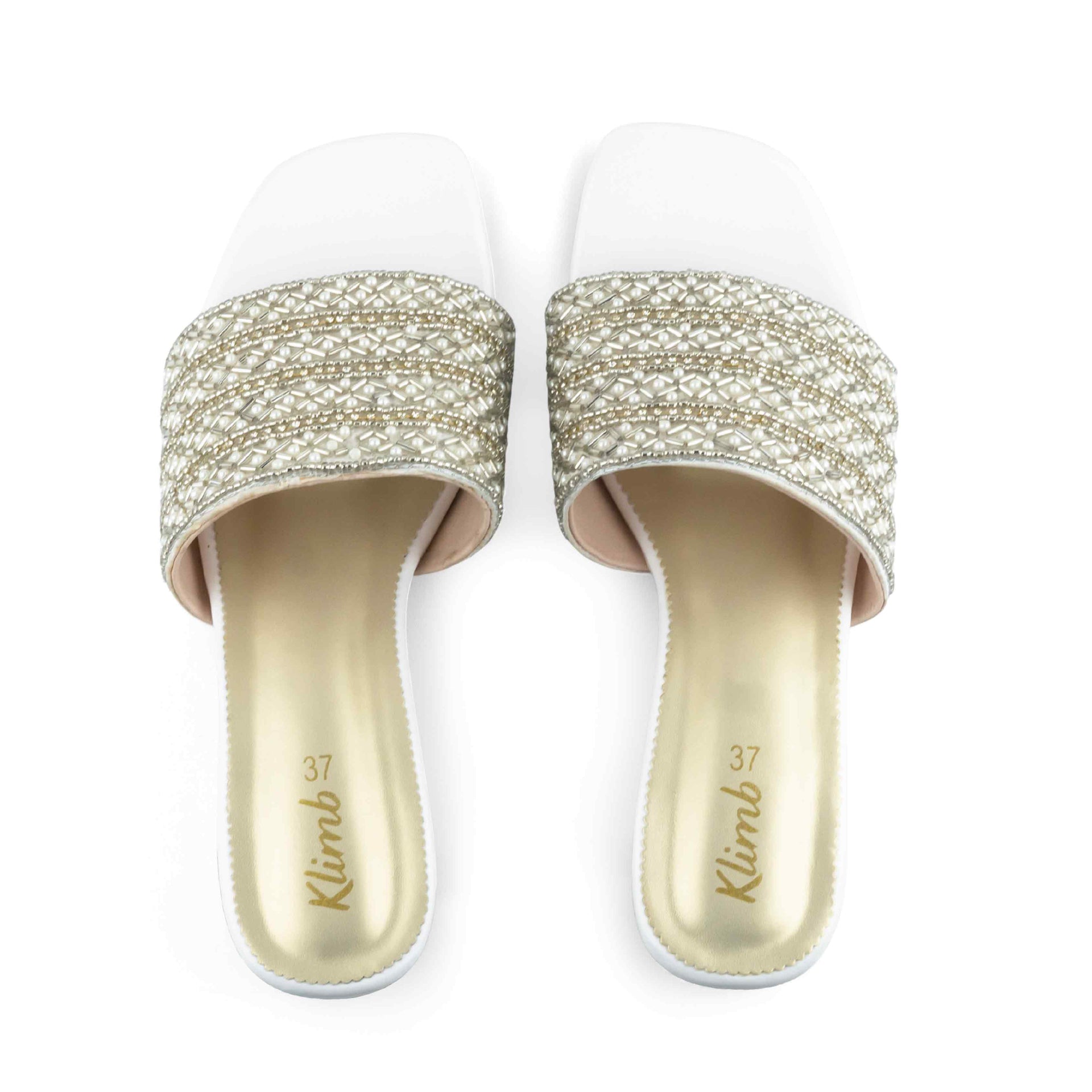 Novelty Ladies Block Heel - Cream