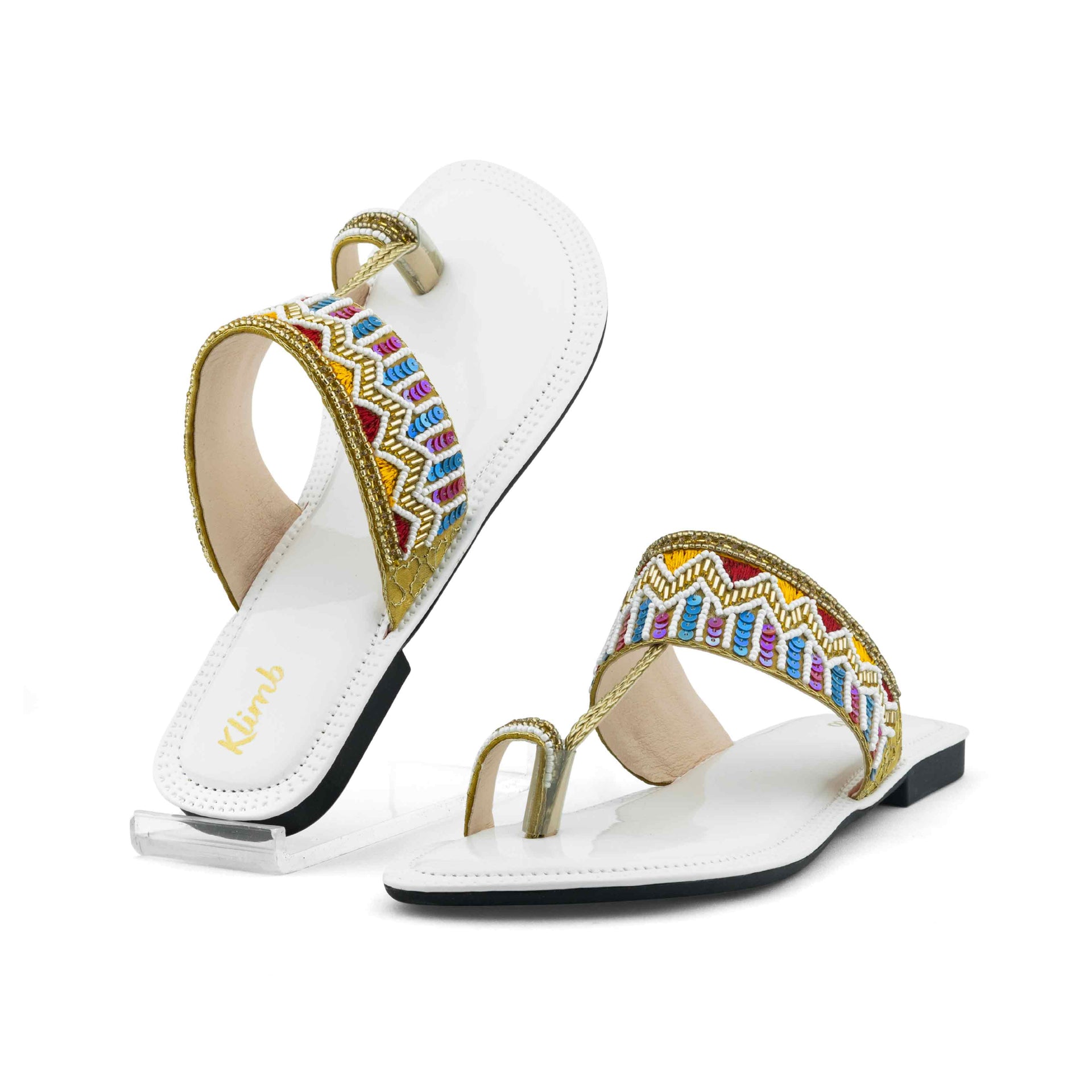 Katie Ladies Flat Sandal - Beige