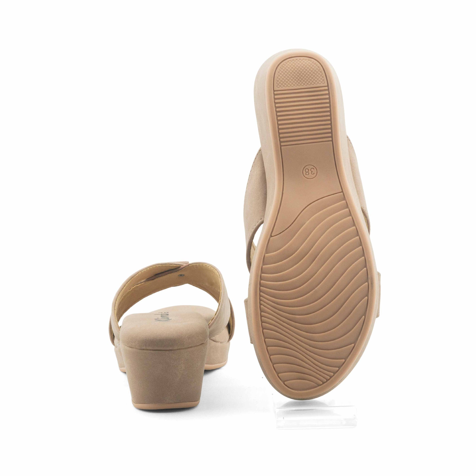 Zenith Ladies Mid Heel- Beige