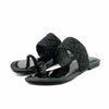 Zoe Ladies Flat Sandal - Black