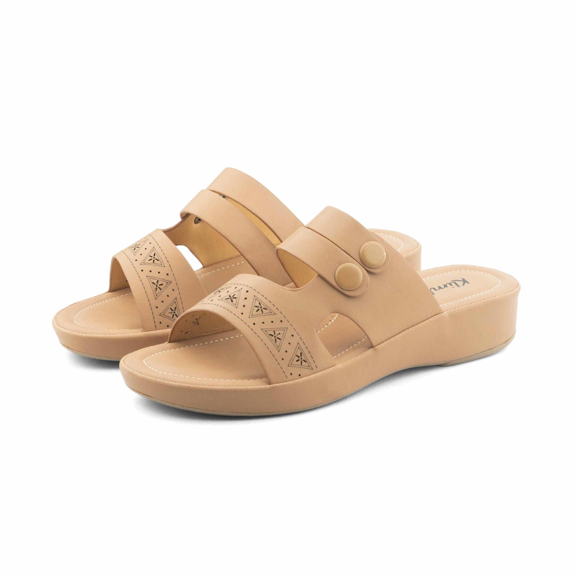 Nexa Ladies Mule Mid Heel- Beige