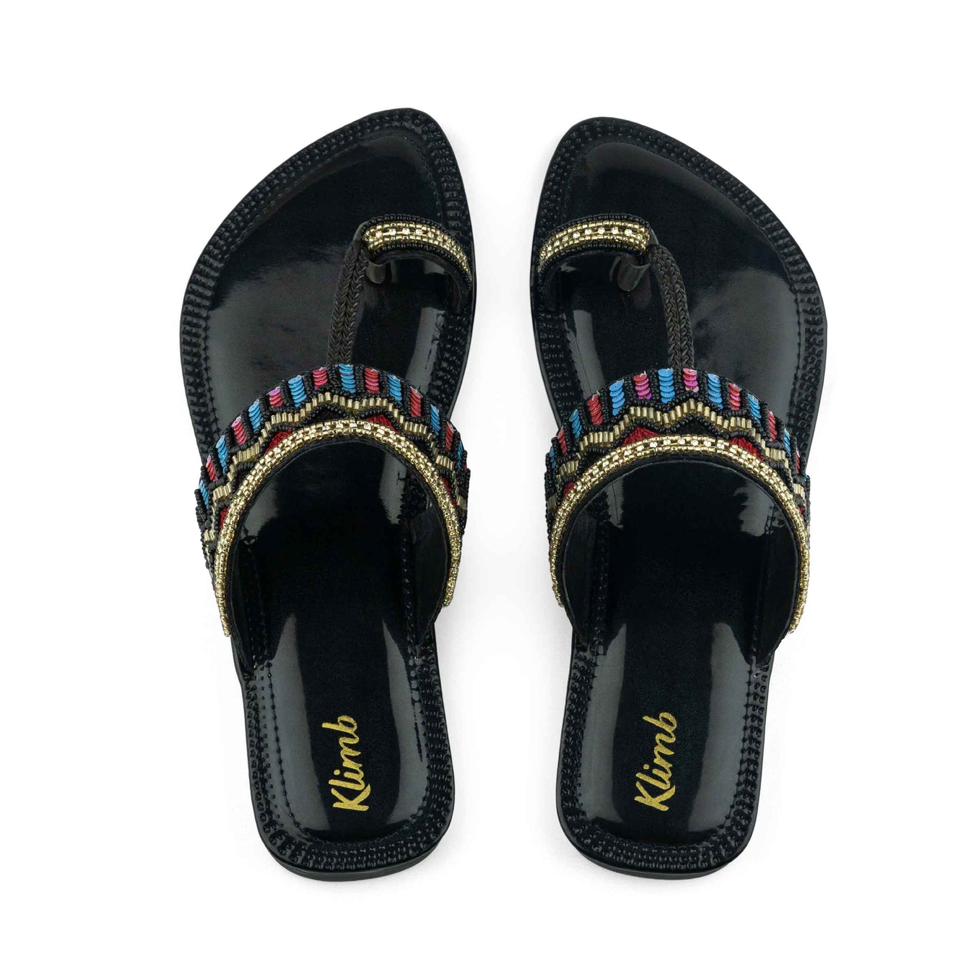 Katie Ladies Flat Sandal - Black