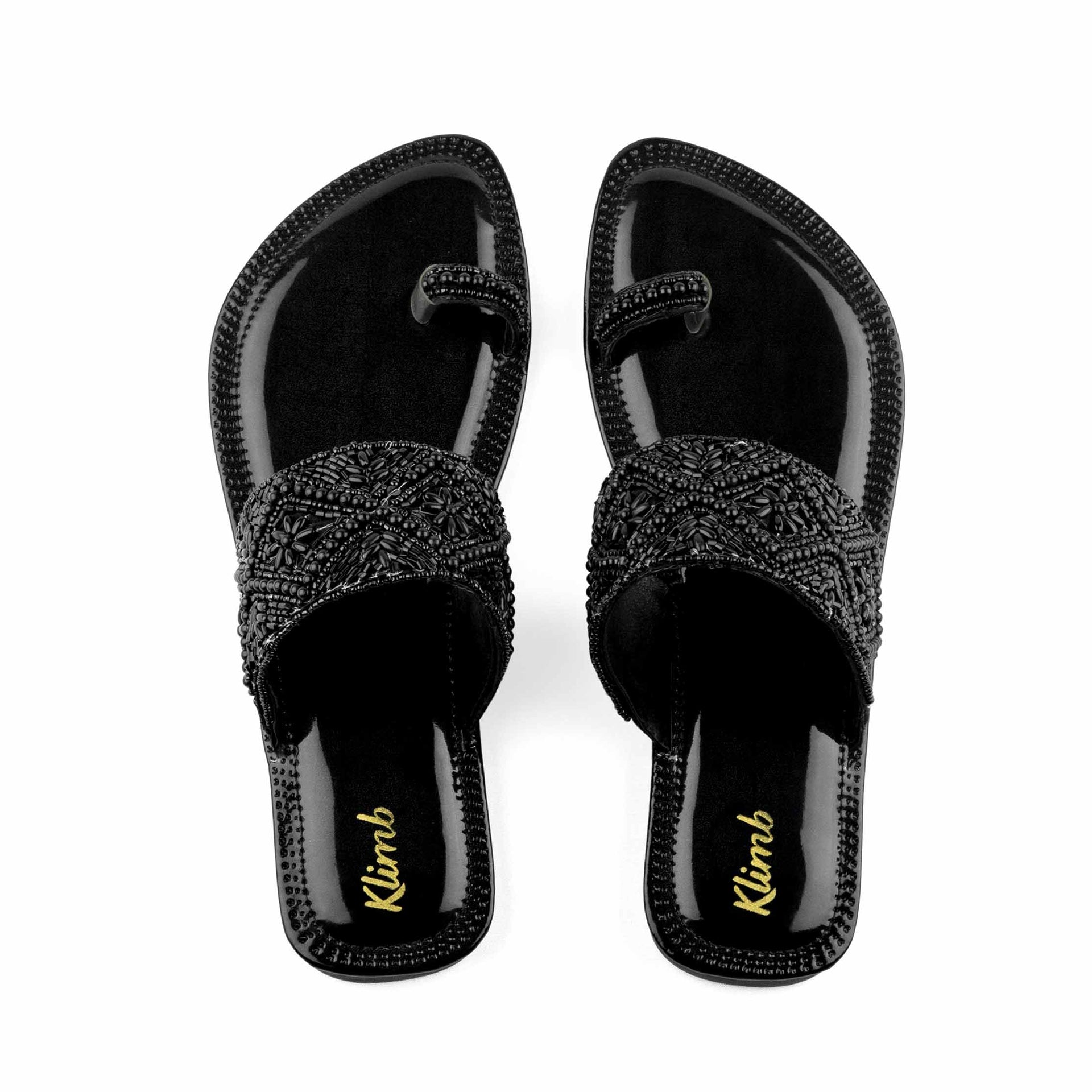 Zoe Ladies Flat Sandal - Black