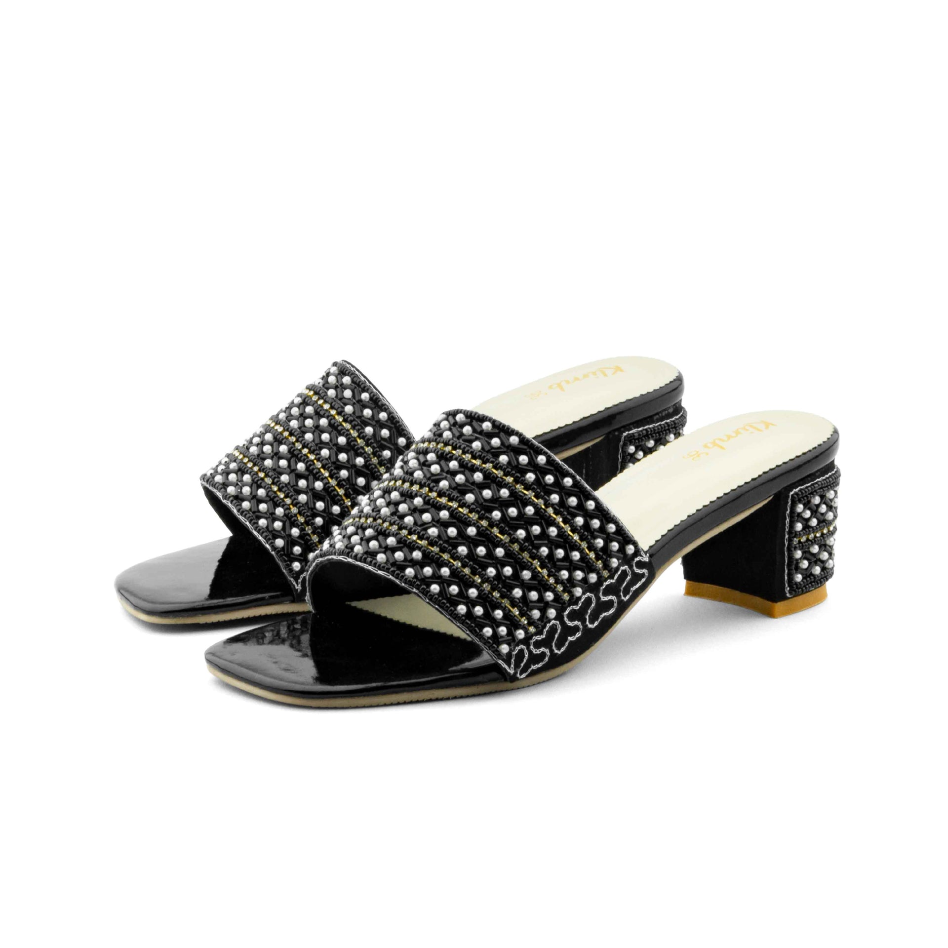 Novelty Ladies Block Heel - Black