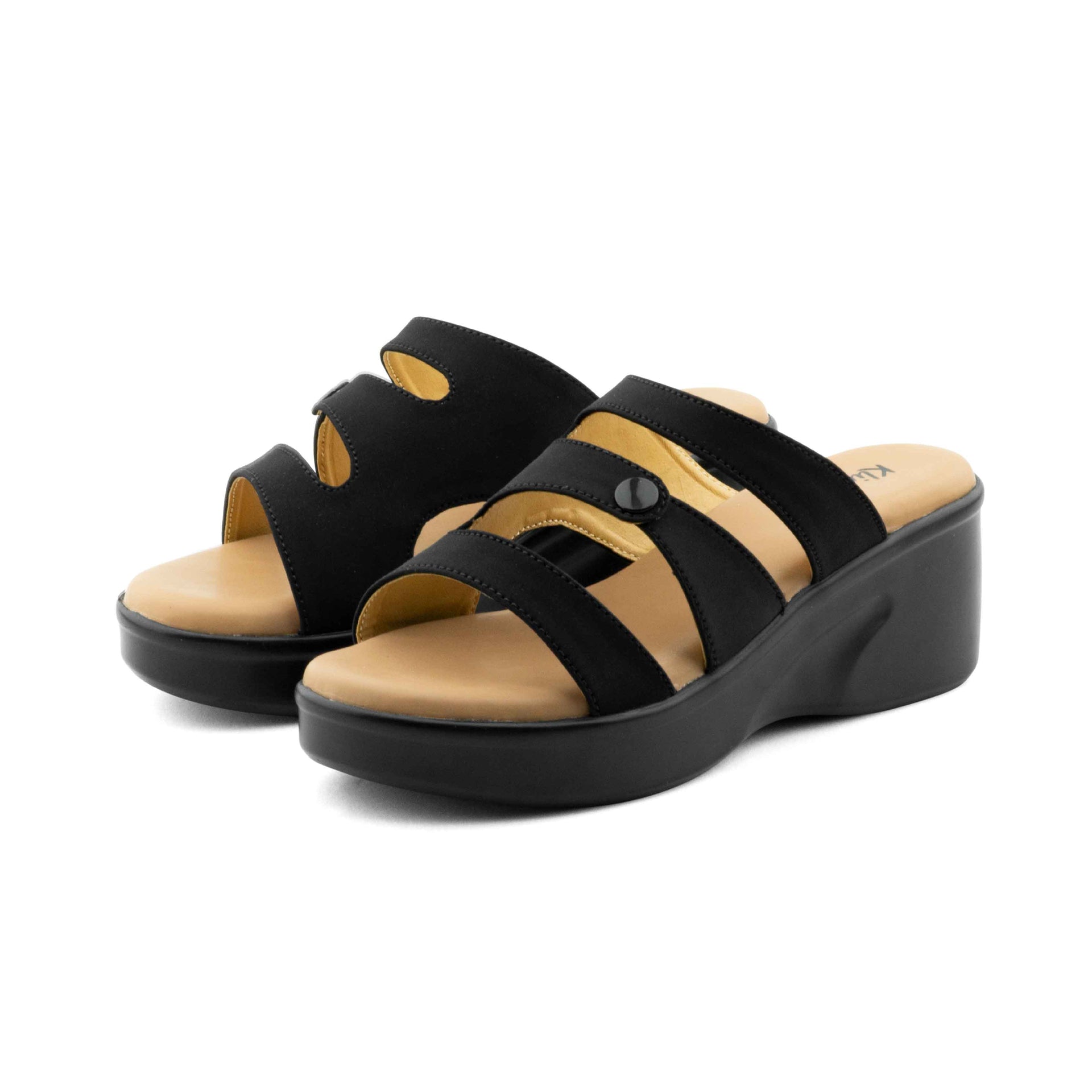 Quest Ladies Mid Heel-Black