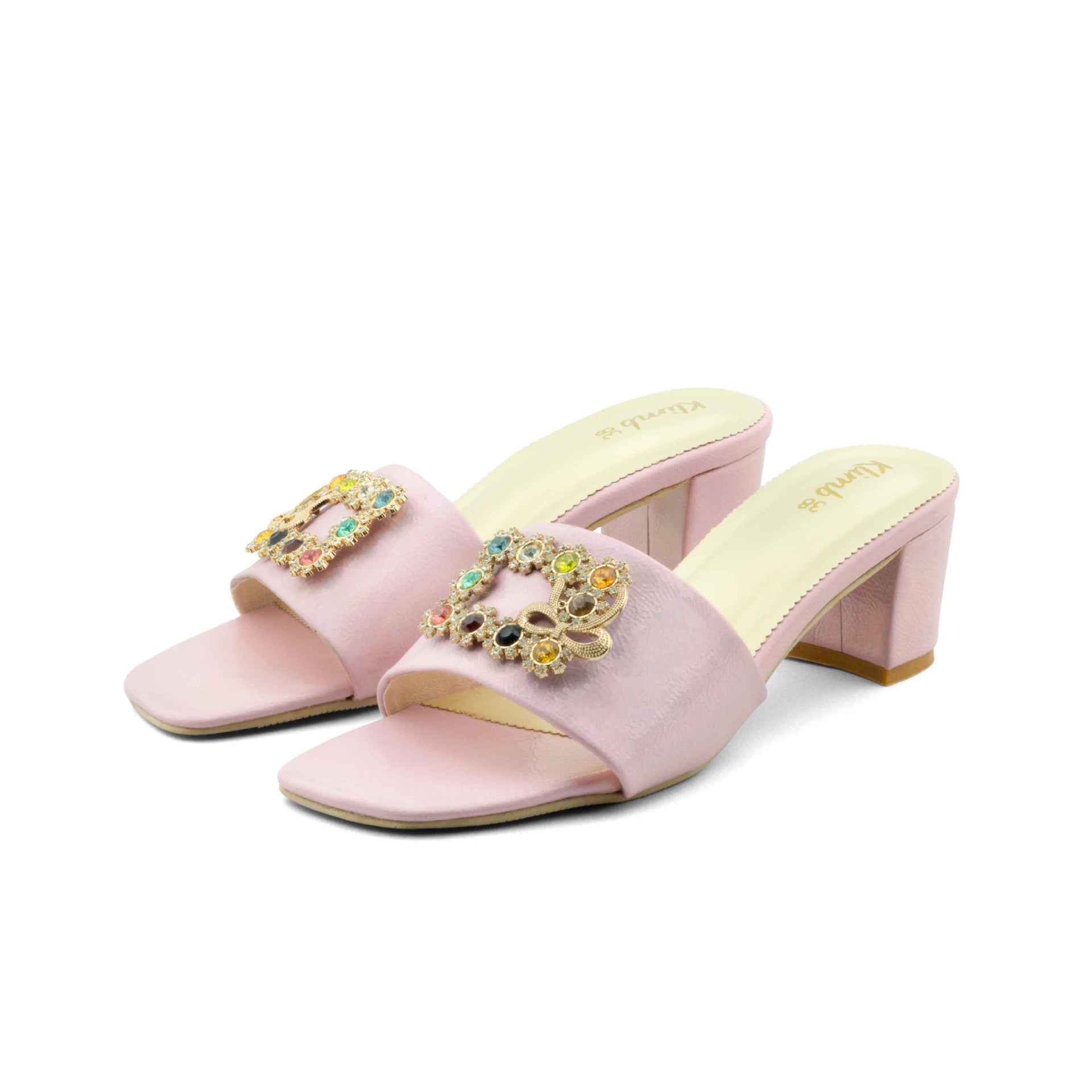 Cone Ladies Block Heel- Rose Gold