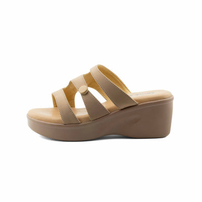 Quest Ladies Mid Heel- Beige