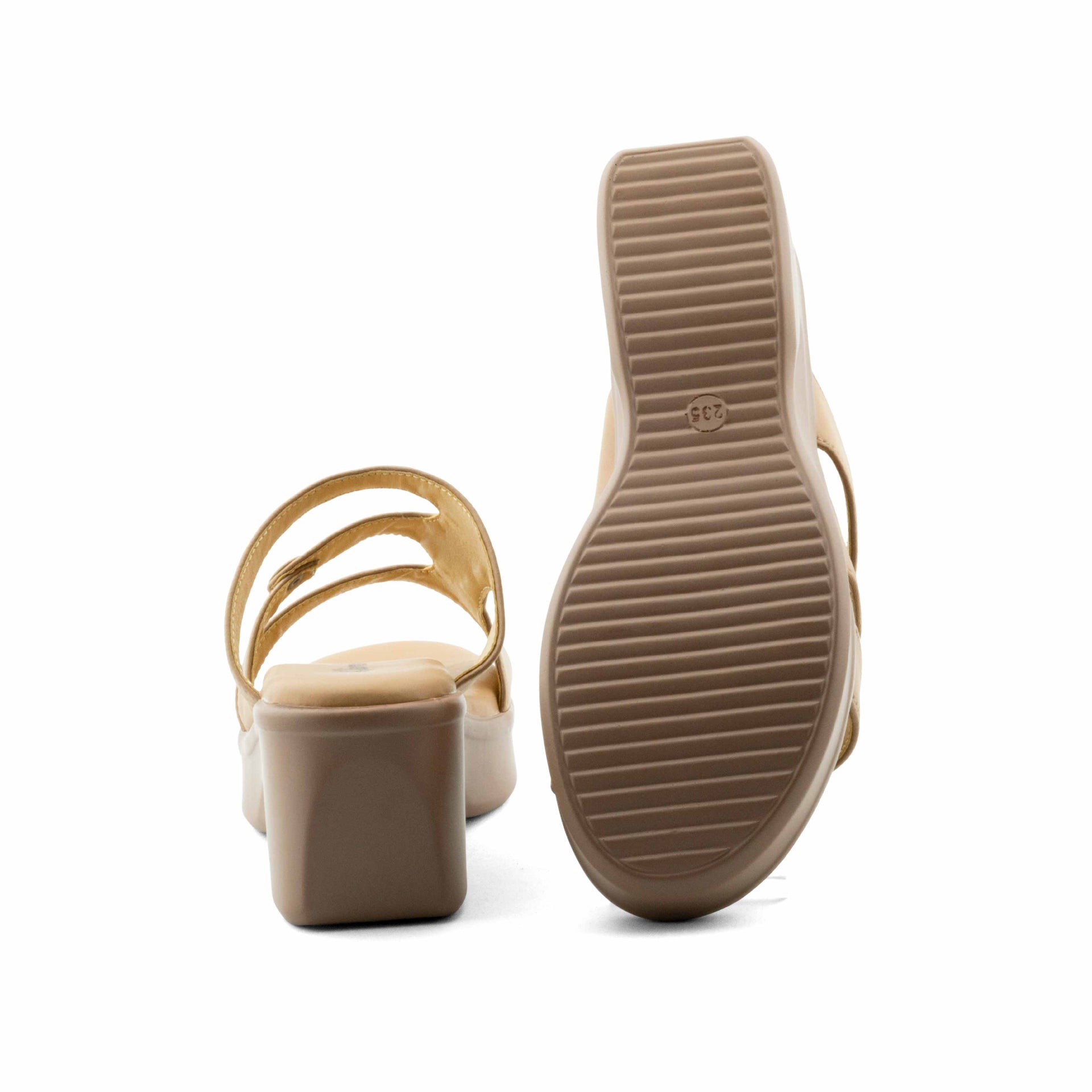 Quest Ladies Mid Heel- Beige