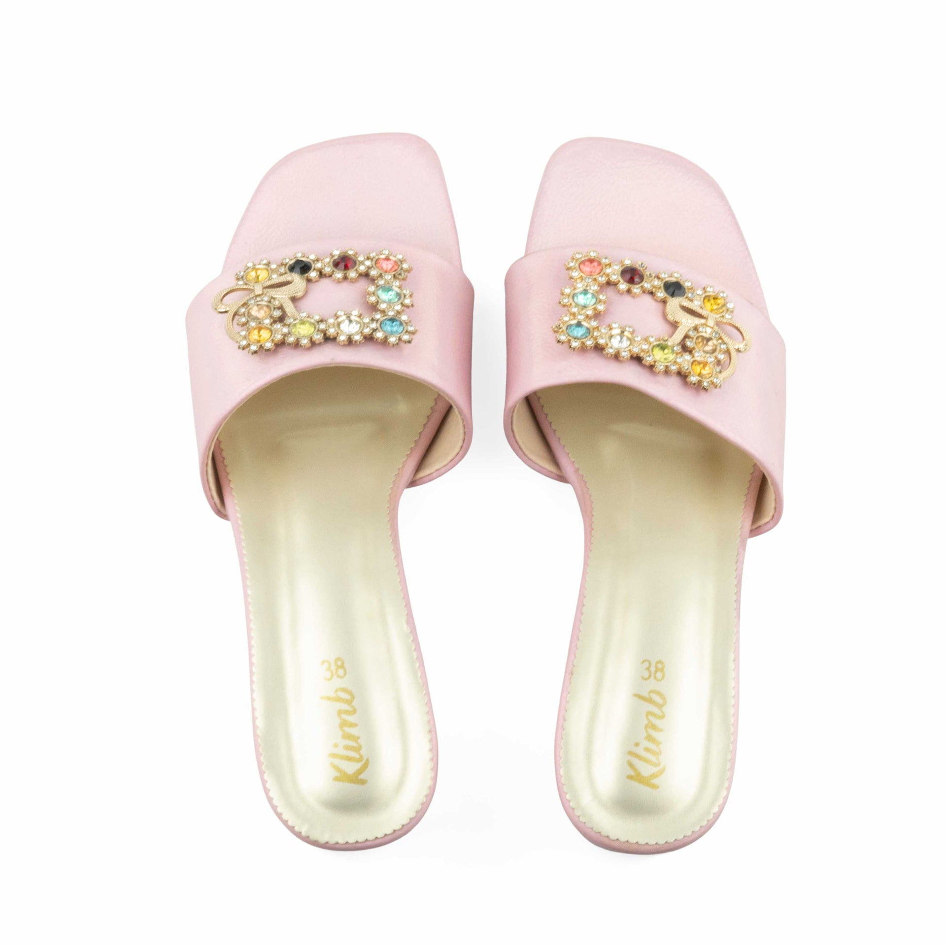 Cone Ladies Block Heel- Rose Gold