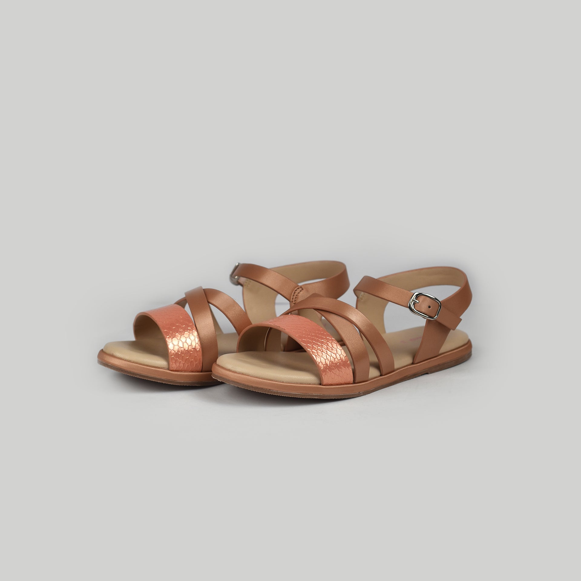 Bella Ladies Flat Belt Sandal - Simple Pink