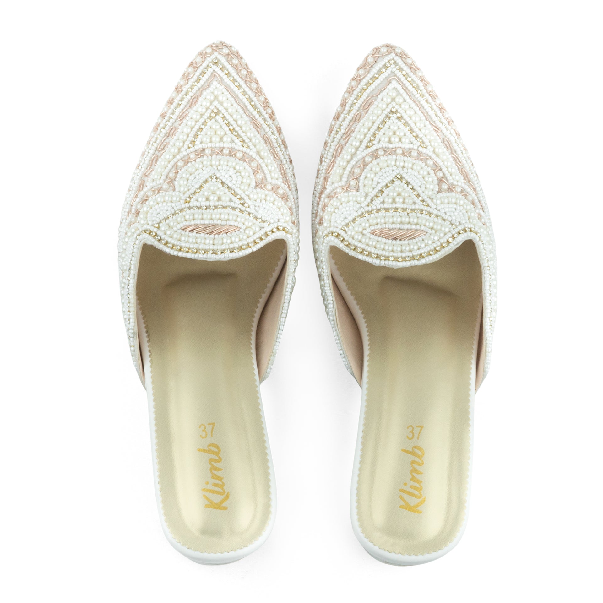 Vida Ladies Mule Block Heel- white