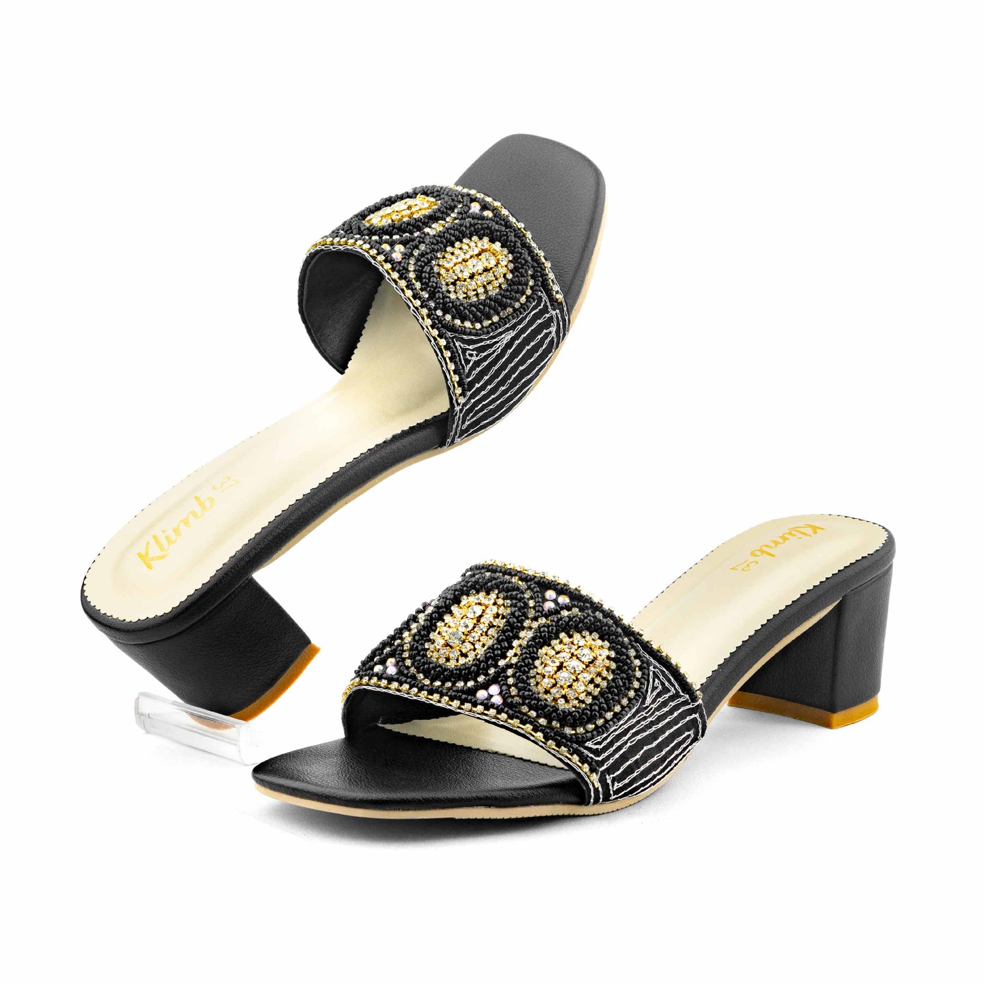 Opal Ladies Block Heel - black