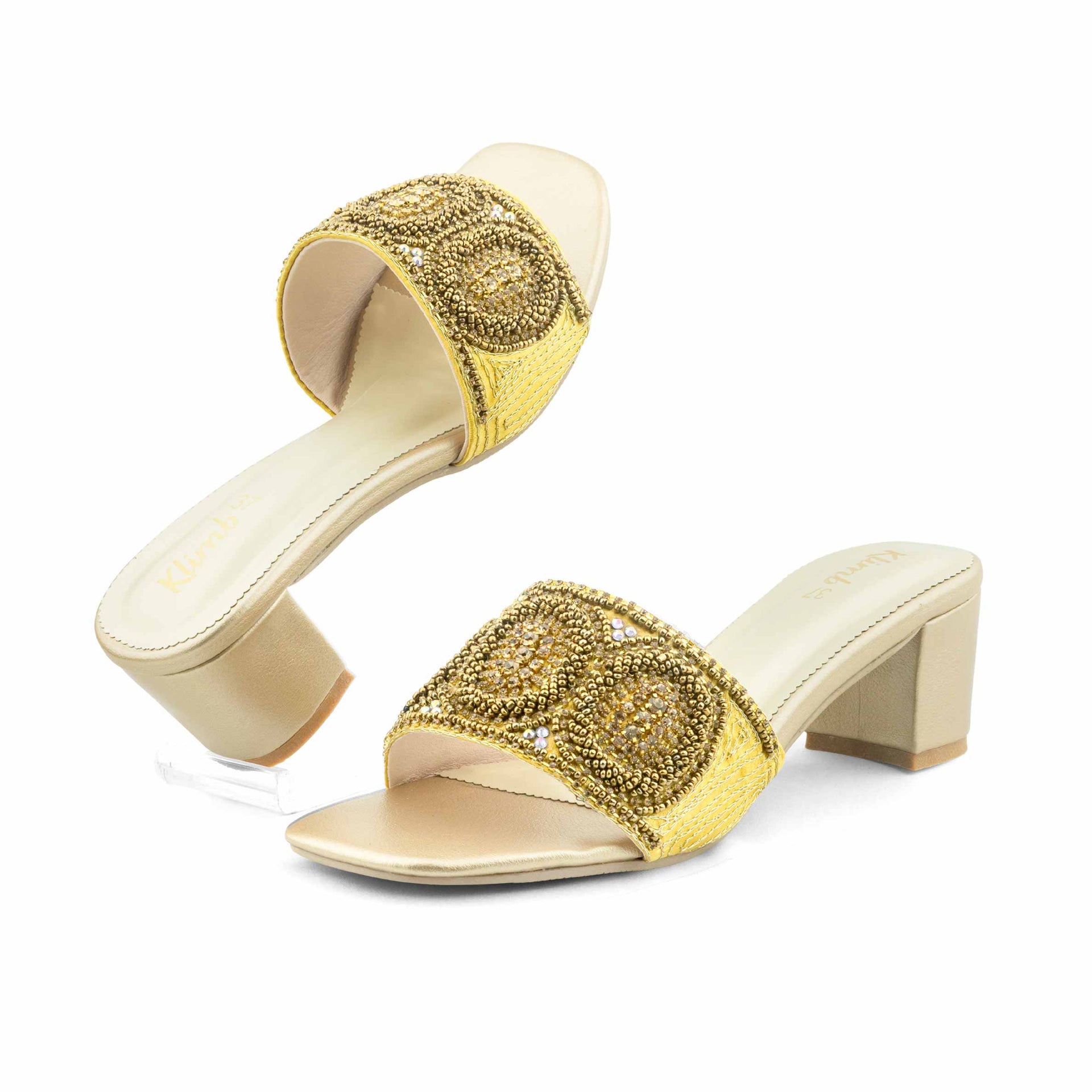 Opal Ladies Block Heel - Golden